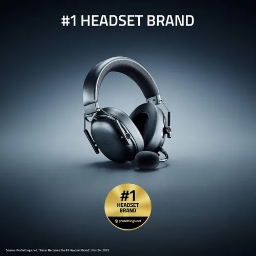 Vista 2 de Razer BlackShark V3 Wireless Gaming Headset for PC: 50mm Drivers - Super Wideband Mic - 2.4 GHz, Bluetooth, USB - Works with Mac, PS5, Nintendo