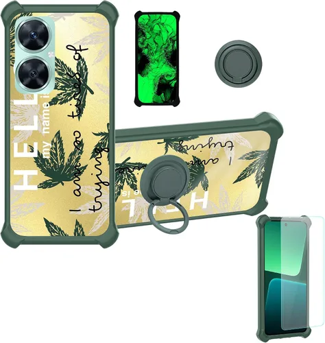 jioeuinly Funda para Huawei Nova 11i compatible con Huawei Nova 11i [con protector de pantalla de vidrio templado] [PC duro + silicona suave]