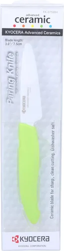 Vista 10 de Kyocera Advanced Series, cuchillo de pelar de cerámica, hoja blanca de 3 pulgadas, Negro
