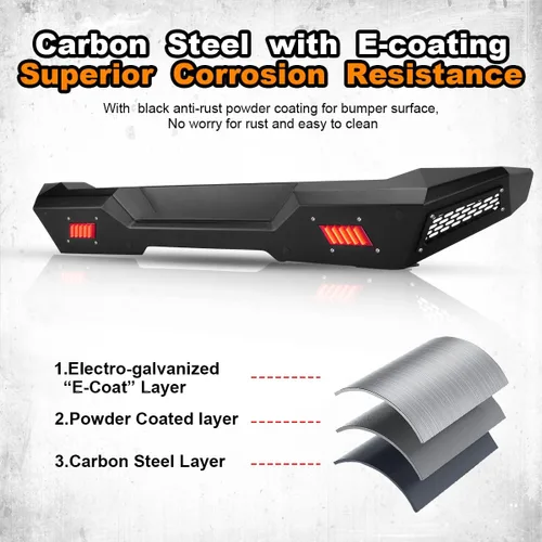 Vista 5 de ROXX Protector de Parachoques Trasero Compatible para Ford Bronco 2021 2022 2023 2024 2025 (Excluyendo Bronco Sport), Protector de Parachoques