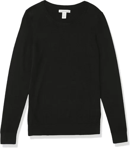 Vista 8 de Tienda Essentials - Suéter de cuello redondo, ligero y de manga larga para mujer (disponible en talla extragrande)