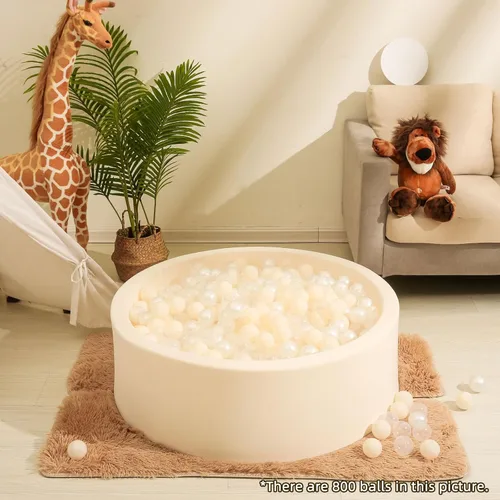 Vista 4 de Bolas de pozo de bolas Realhaha 50 100 200 500 Bolas de juego de plástico para bebés, niñas, niños pequeños, tienda de campaña, piscina, sala
