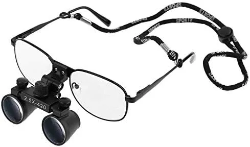 Vista 4 de Lupes 2.5X 1,378.0 ft m binocular óptica gafas marco metal lupa