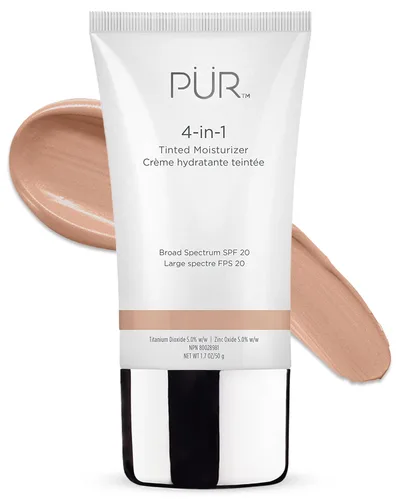 Vista 20 de PÜR MINERALS 4-in-1 Tinted Moisturizer With SPF 20 - Hydrating Face Moisturizer, Primer, & Foundation With Shea Butter, Aloe Vera & Vitamin B3