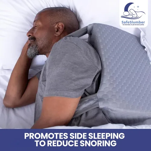 Vista 2 de Almohada posicional – Almohada de espuma viscoelástica antironquidos – Ideal para alivio de ronquidos relacionados con la garganta y apoya una
