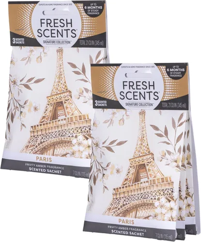 Vista 17 de Fresh Scents - Bolsitas perfumadas Un poco de brillo Fragancia para el hogar Larga duración (hasta 6 meses) Ambientador para armarios