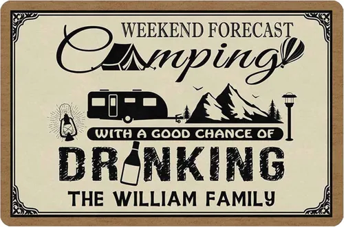 Vista 9 de Magimagine Alfombra personalizada para puerta de cámper, alfombra de puerta de RV de camping personalizada con texto, alfombra de cámper