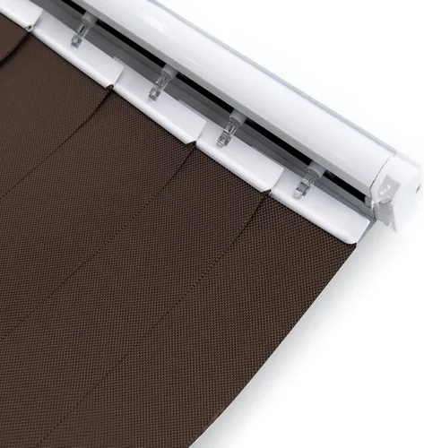 Vista 14 de LETAU Persianas verticales solares inalámbricas, 5% tela de malla, ajuste ligero, reduce el deslumbramiento solar, protección UV, persianas beige