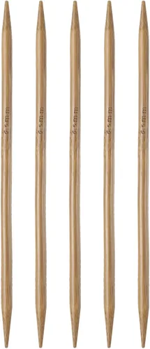 Vista 13 de HARFINGTON 5 piezas de agujas de tejer de bambú de doble punta tamaño US 0 (2 mm) carbonizadas de 7.9 pulgadas (20 cm) rectas para tejer creativa