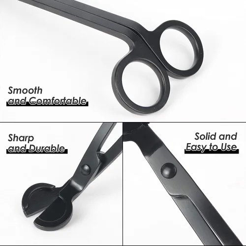 Vista 3 de Saiveina Tijera de mecha para mecha, cortadora de mecha para velas