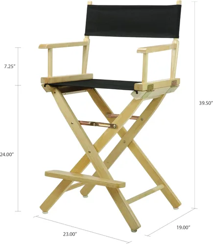 Vista 58 de Casual Home - Silla de director de 30 in, marco blanco, con lona color blanco, altura de barra