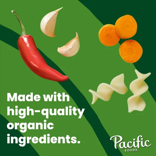 Vista 3 de Pacific Foods Sopa orgánica de fideos de pollo picante, lata de 16.1 onzas