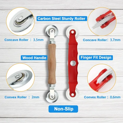 Vista 6 de Kit de reparación de pantalla de ventana, kit de herramientas de reparación de rodillos de malla con clips de instalación de pantalla, kit