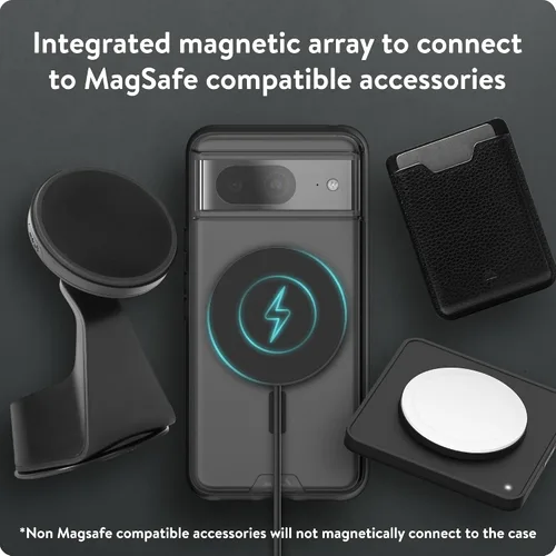 Vista 5 de Mous Funda para Google Pixel 8, compatible con MagSafe, Clarity 2.0, funda protectora para Pixel 8, resistente a los arañazos, diseño transparente