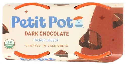 Vista 5 de Petit Pot Pudín francés orgánico Chocolate negro Sin gluten Kosher Listo para comer Sin ingredientes artificiales, sin conservantes 7