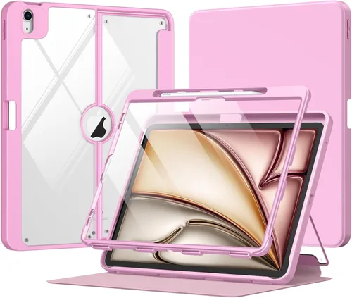 Vista 10 de MoKo Funda para iPad Air de 13 pulgadas M3 2025 y M2 2024 con soporte para lápices, funda para iPad Air 13 [protector de pantalla integrado]