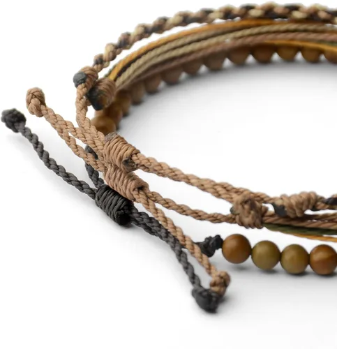 Vista 7 de Pulsera curativa hecha a mano con cuentas de piedra natural, regalo para hombres, pulsera de cuerda ajustable