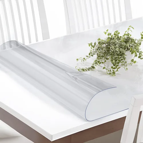 Vicwe Protector de Mesa Transparente de 20 x 60 Pulgadas, Protector de Mesa Transparente de 1,5 mm de Grosor, Cubierta de Mesa Rectangular de
