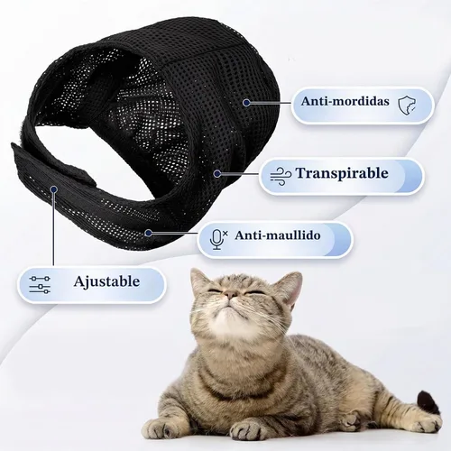 Vista 3 de Bolsa de baño para gatos, kit de aseo para ducha de gato, 10 piezas, negro y azul