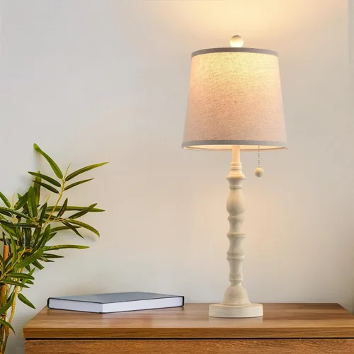 Vista 2 de Terpsichore Lámparas para Sala de Estar Lámpara de Mesa Moderna de Granja Lámparas de Lectura de Mesita de Noche Juego de 2 Lámparas de Mesita