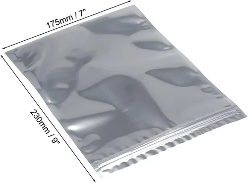 Vista 3 de uxcell Bolsa de blindaje resellable antiestática, 6.890 x 9.055 in/7 x 9 pulgadas, bolsa protectora antiestática, para almacenar discos duros HDD