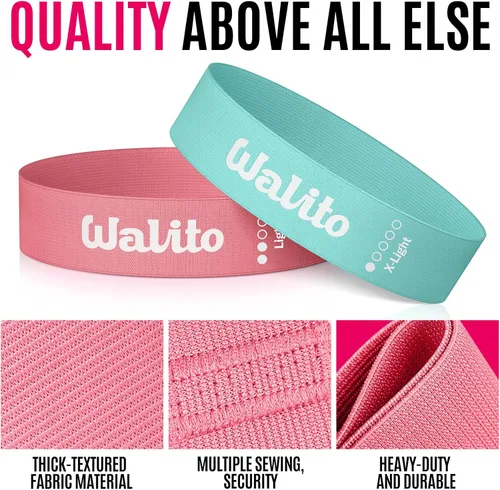 Vista 2 de Fabric Resistance Bands for Working Out - Booty Bands for Legs -Glutes Training for Women and Men - Exercise Bands for Squats, Yoga, Physical