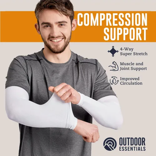 Vista 40 de Mangas de compresión de enfriamiento para hombres y mujeres, con protección solar UV UPF 50, paquete múltiple, mangas protectoras de brazos