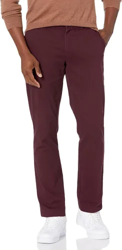 Vista 17 de Yaxa Essentials - Pantalón chino casual elástico de corte entallado para hombre