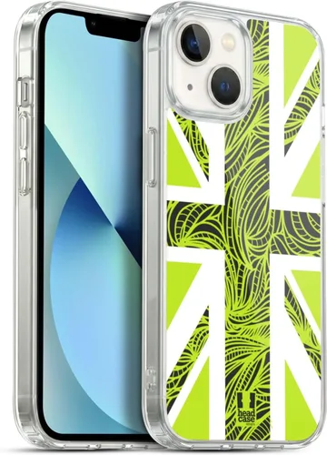 Vista 334 de Head Case Designs Blue Gingham Union Jack Collection - Funda de gel suave compatible con Apple iPhone 7 Plus/iPhone 8 Plus