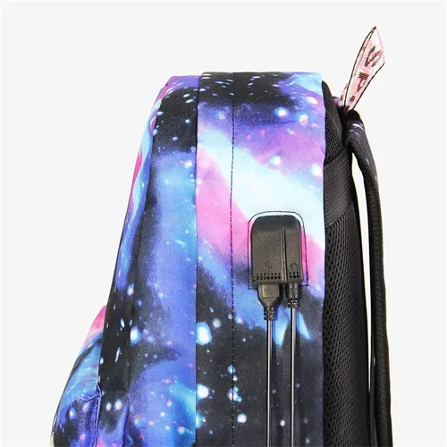 Vista 7 de XMTIHE Kids Boys Cristiano Ronaldo Novelty Backpack,Canvas Backpack with USB Charging Port for School Travel