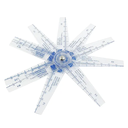 Vista 4 de 1 paquete de medidores de plástico de 0.002-0.039 in de grosor, herramientas de medición 13 en 1 para medir el espacio