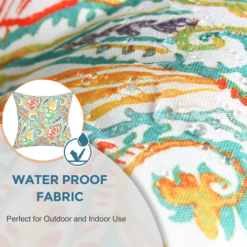 Vista 3 de EAGLE PEAK Juego de 4 fundas de cojín cuadradas, modernas, decorativas, cuadradas, de 17 x 17 pulgadas, para el hogar, patio, jardín, sofá, silla