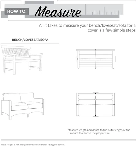 Vista 5 de Classic Accessories Veranda - Funda resistente al agua de 58 pulgadas de profundidad para sofá/sofá de dos plazas de patio, fundas para muebles
