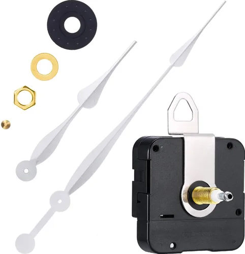 Vista 9 de Hicarer Mecanismo de Reloj de Cuarzo de Alto Torque de Eje Largo de Repuesto con Manecillas Tipo Espada de 12 Pulgadas de Largo Movimiento de Reloj