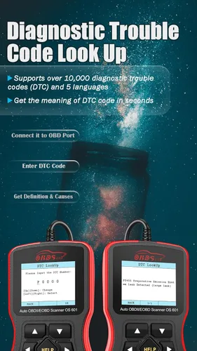 Vista 7 de OS601 Escáner OBD2 Herramienta de Diagnóstico Lector de Códigos Herramienta de Escaneo de Fallas del Motor para Automóviles OBD-II desde 1996
