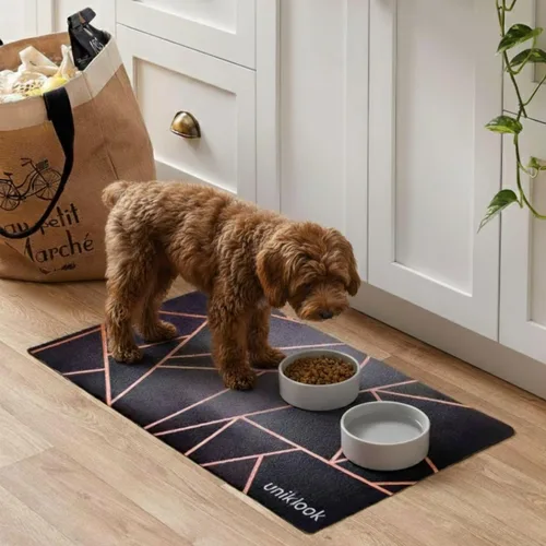 Vista 7 de Tapete de comida para perros, tapete para tazón de perro, tapete de comida para mascotas, tapete para alimentos y agua para perros, tapete