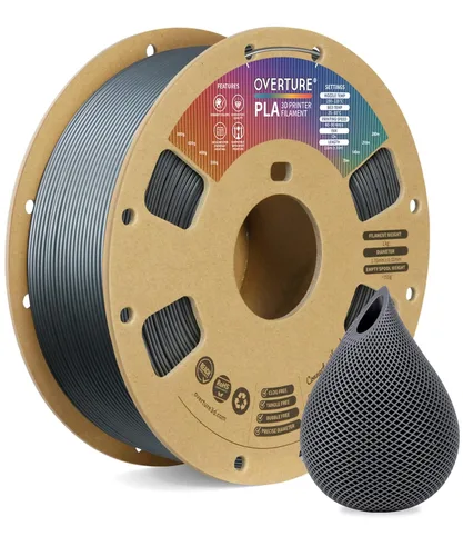 Vista 53 de OVERTURE Filamento PLA 1.75mm, Filamento de impresora 3D enrollado cuidadosamente 1 kg de carrete (2.2 libras), precisión dimensional +/- 0.02 mm