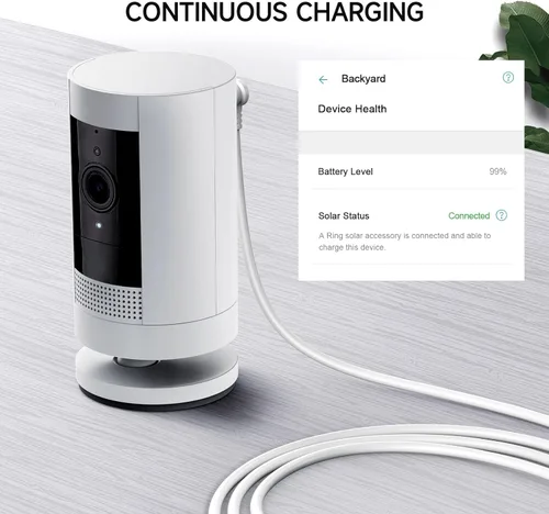 Vista 8 de OLAIKE Paquete de 2 cables de carga de 16 pies para batería Ring Stick Up Cam/Plug-in y Ring Spotlight Cam Battery, adaptador de corriente