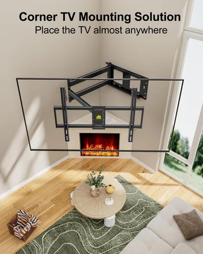 Vista 6 de FORGING MOUNT Soporte de pared de brazo largo para TV de movimiento completo para la mayoría de televisores de 42 a 100 pulgadas, soporta 176