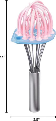 Vista 10 de Whisk Wiper - Limpia un batidor fácilmente - Herramienta de cocina multiusos, fabricada en Estados Unidos - Incluye batidor de acero inoxidable