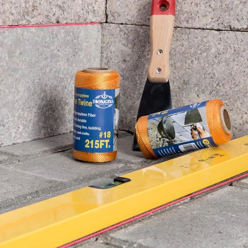 Vista 4 de HONGDA #18 - Línea de polipropileno trenzado Mason de 215 pies, naranja