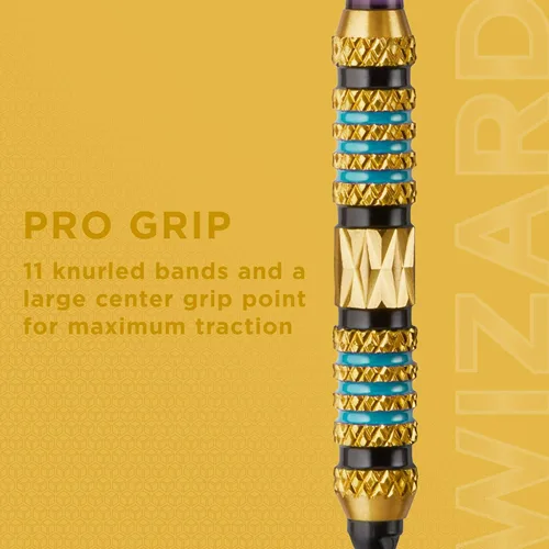 Vista 6 de Viper Wizard Soft Tip Darts, Brass Alloy Barrels with Diamond-Cut Etchings and Knurled Rings