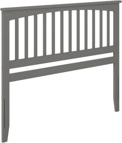 Vista 77 de AFI, Mission - Cabecero de madera maciza individual con cargador acoplable, color gris