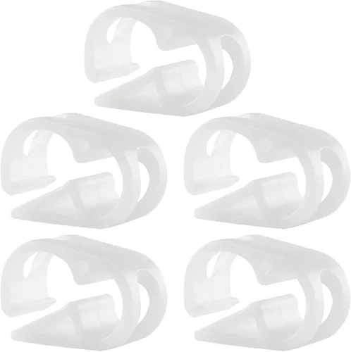 Vista 7 de 5 abrazaderas de tubo de plástico de diámetro exterior de 1/2 a 5/7 pulgadas, abrazadera de tubo ajustable, abrazadera de manguera de cierre