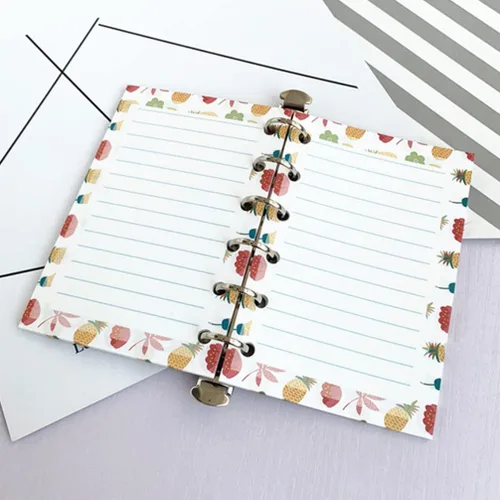Vista 9 de STOBOK Paquete de 100 hojas de cuaderno con rayas anchas para diario