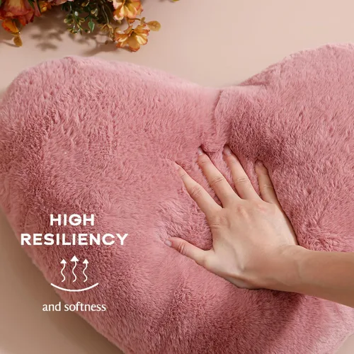 Vista 2 de EastTree Almohadas de Corazón, Almohadas en Forma de Corazón Rosa Pasta de Frijol, Regalos de Almohadas Decorativas de Amor, Almohadas Pequeñas