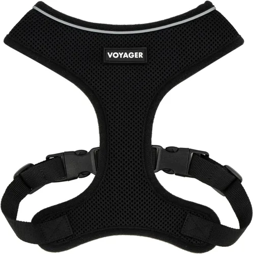 Vista 8 de Voyager Aerolite - Arnés de malla antitirones para perros, costuras reflectantes, ligeros, suaves y transpirables y correas ajustables para caminar