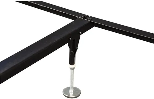 Vista 3 de Hollywood Bed Frames Riel de cama atornillado con soporte central/cruceros/2 patas/deslizadores ajustables, 82 pulgadas, Queen/Eastern King