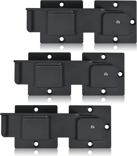 Vista 9 de GreaTalent Cerradura de puerta abatible de 7.5 pulgadas con agujero para candado, pestillo de puerta ajustable de aleación de aluminio resistente