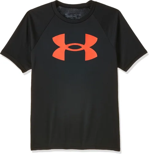 Under Armour Camiseta de manga corta con logotipo grande para niño